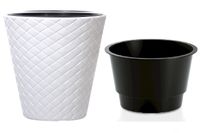 Doniczka pleciona Matuba DBMT300 z wkładem | Biały