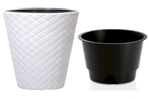 Doniczka pleciona Matuba DBMT300 z wkładem | Biały na Arena.pl