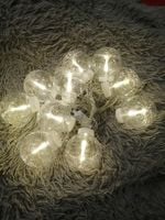 Lampki choinkowe 3m 10kulek po 5cm led światłowodowe białe ciepłe