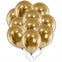 BALONY CHROMOWANE ZŁOTE do girland duże 30 cm 14 cali 50 szt Glossy