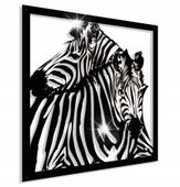 Obraz ażurowy Dekoracja ścienna Panel Zebra 3D