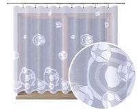 Firana dziecięca PIŁKI BIEL piłkarz football nożna sport 500x150 TAŚMA