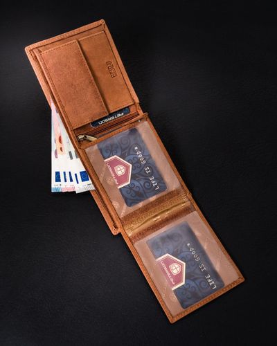 skórzany portfel męski na dowód rejestracyjny - peterson na Arena.pl