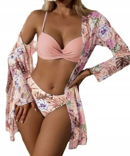 STRÓJ kąpielowy bikini 3w1 FIGI pareo fiszbin S132 na Arena.pl