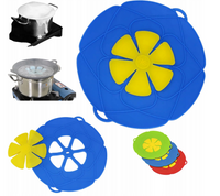 SILIKONOWA POKRYWKA NA GARNEK 30 cm przeciw kipieniu Niebieska