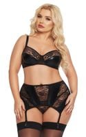 komplet bielizny erotycznej joana softline czarny 3xl