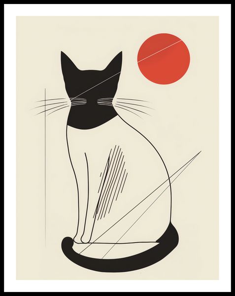 Plakat 50x65cm Czerwony Krąg zdjęcie 3