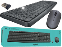 Zestaw Klawiatura i Mysz do Komputera LOGITECH MK235 BEZPRZEWODOWY