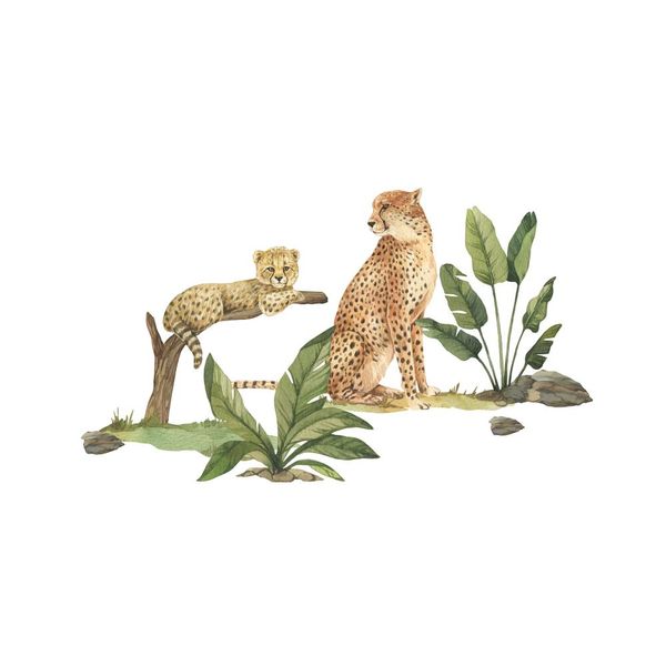 Naklejki Zestaw Gepardy DK431 L zdjęcie 2