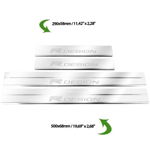 Listwa progowa VOLVO V40 MK2 R DESIGN Stal nierdzewna 304 połysk 4szt na Arena.pl