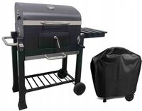 DE KRAFT GRILL WĘGLOWY ANGULAR RUSZT ŻELIWNY + POKROWIEC