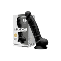 silikonowe dildo model 1 18 cm black silexd