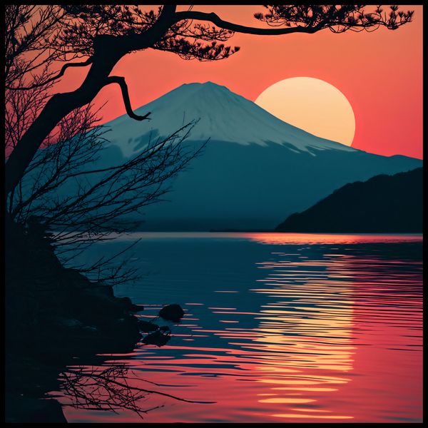 Plakat 80x80cm Góra Wieczorem zdjęcie 2