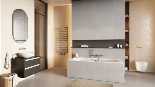 Brego grzejnik łazienkowy 115x50 cm, cappuccino na Arena.pl