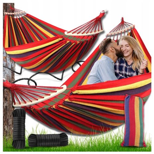 HAMAK OGRODOWY 2 OSOBOWY BRAZYLIJSKI XXL MOCNY HUŚTAWKA PAŁĄK DUŻY + TORBA na Arena.pl
