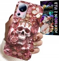 ETUI DO XIAOMI 13 LITE - KOBIECE, MODNE WZORY, CZASZKA W RÓŻE