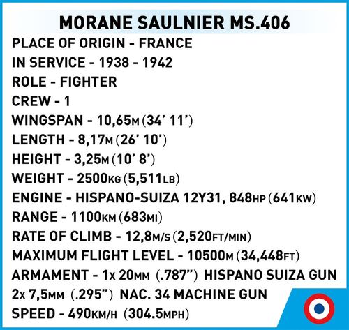 Klocki Morane-Saulnier Ms.406 na Arena.pl