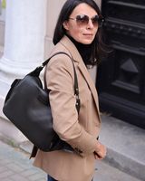 Luksusowa torebka kuferek na ramię skóra naturalna MARCO MAZZINI czarna