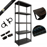 Regał plastikowy wzmocniony 250kg 180x74x40 5P 2w1 DO PIWNICY GARAŻU