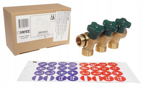 ROZDZIELACZ DO WODY UŻYTKOWEJ CIEPŁEJ ZIMNEJ HERZ 3 punkty na Arena.pl