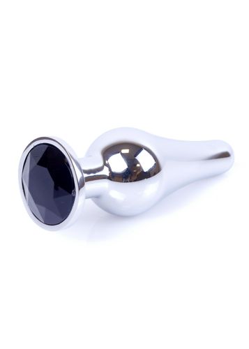 Plug-Jewellery Silver Butt Plug- Black na Arena.pl