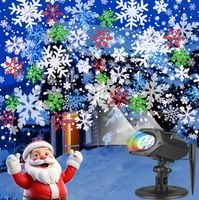 PROJEKTOR ŚWIĄTECZNY LASEROWY EFEKTY RUCHOMY NA DOM PŁATKI ŚNIEGU LED MOC