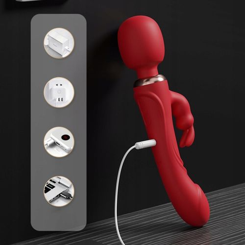 WIBRATOR KRÓLICZEK 3W1 PUNKTU G DAMSKI DWA SILNIKI MASAŻER DWUSTRONNY na Arena.pl