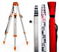 Statyw pod niwelator + łata teleskopowa 5m do niwelacji