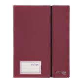 ALBUM OFERTOWY Z GUMKĄ A4 40 KOSZULEK BORDOWY STRIGO