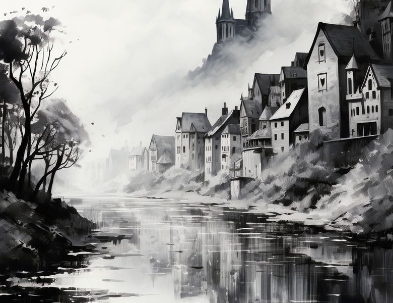 Plakat 65x50cm Mglisty Refleks zdjęcie 1