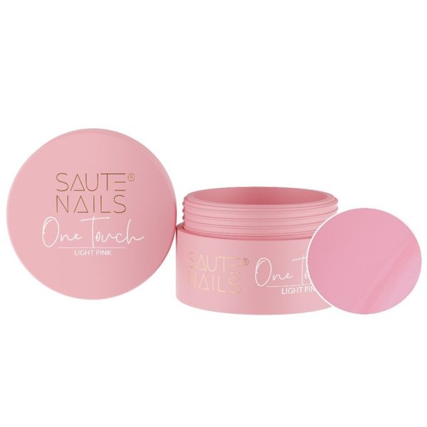 SAUTE NAILS Żel budujący do paznokci ONE TOUCH - LIGHT PINK - 30g zdjęcie 1