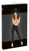 noir spodnie damskie snake skin s z dwukierunkowym zamkiem w kroku