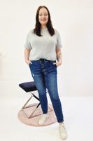 Jeansy z Wysokim Stanem Jeansowe S