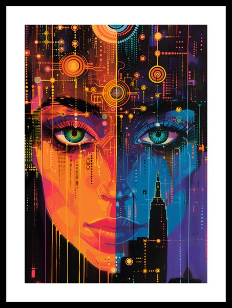 Plakat 29,7x42cm Cyfrowa Psyche zdjęcie 3