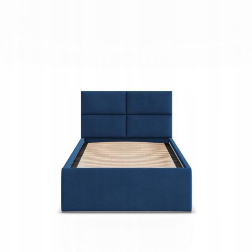 Łóżko Ramowe BORGO JEDNOOSOBOWE Tapicerowane Pojedyncze VELVET NIEBIESKIE na Arena.pl
