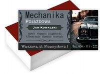 Wizytówki firmowe reklamowe 100szt TWOJA NAZWA FIRMY MECHANIKA POJAZDOWA