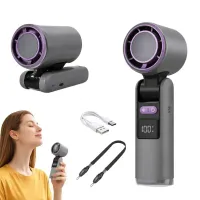 Wiatraczek usb przenośny mini 199 trybów chłodzenia składany z latarką