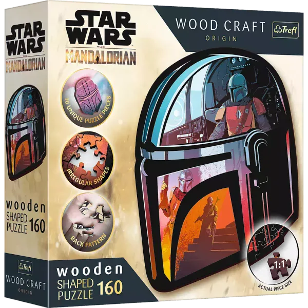 Puzzle drewniane 160 elementów. The Mandalorian zdjęcie 1