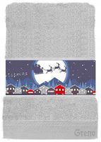 Ręcznik świąteczny Śnieżka 70x130 Greno popielaty