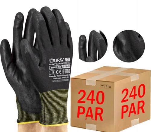 rękawice robocze czarne j-timipoli_bb7-s - 240 par na Arena.pl