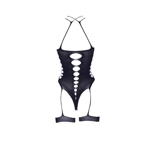 metis xvi - body with garters and crossed neckline - one size na Arena.pl