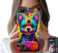 ETUI DO HUAWEI Y7 2018 - KWIACISTE WZORY PIESEK PIES JORK PLECKI