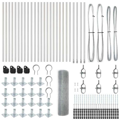 Ogrodzenie z słupkami Srebrny 0,5 x 50 m Stal na Arena.pl