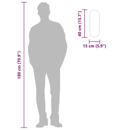 Lustro ścienne, złote, 40x15 cm, owalne na Arena.pl