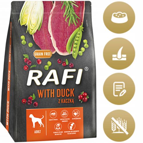 sucha karma dla psa rafi adult z kaczką 3 kg - 2 szt. na Arena.pl