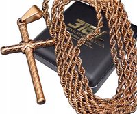 ŁAŃCUSZEK + KRZYŻYK STAL CHIRURGICZNA 316L ZESTAW