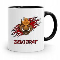 Kubek Czarny Prezent Dla Brata Dziki Brat! Z Nadrukiem Ze Zdjęciem