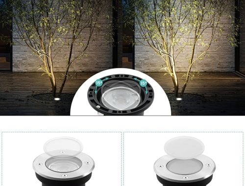 Reflektory podłogowe Goodia 4 szt. GU10 IP67 regulowane 3 W ciepłe białe na Arena.pl