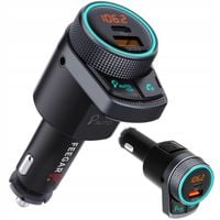 Transmiter FM Bluetooth Feegar AUX Szybka Ładowarka QC 3.0 38W AutoSearch