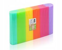 Słomki JUMBO pastelowe mix kolorów / 250 szt. 9mic plastikowe jednorazowe